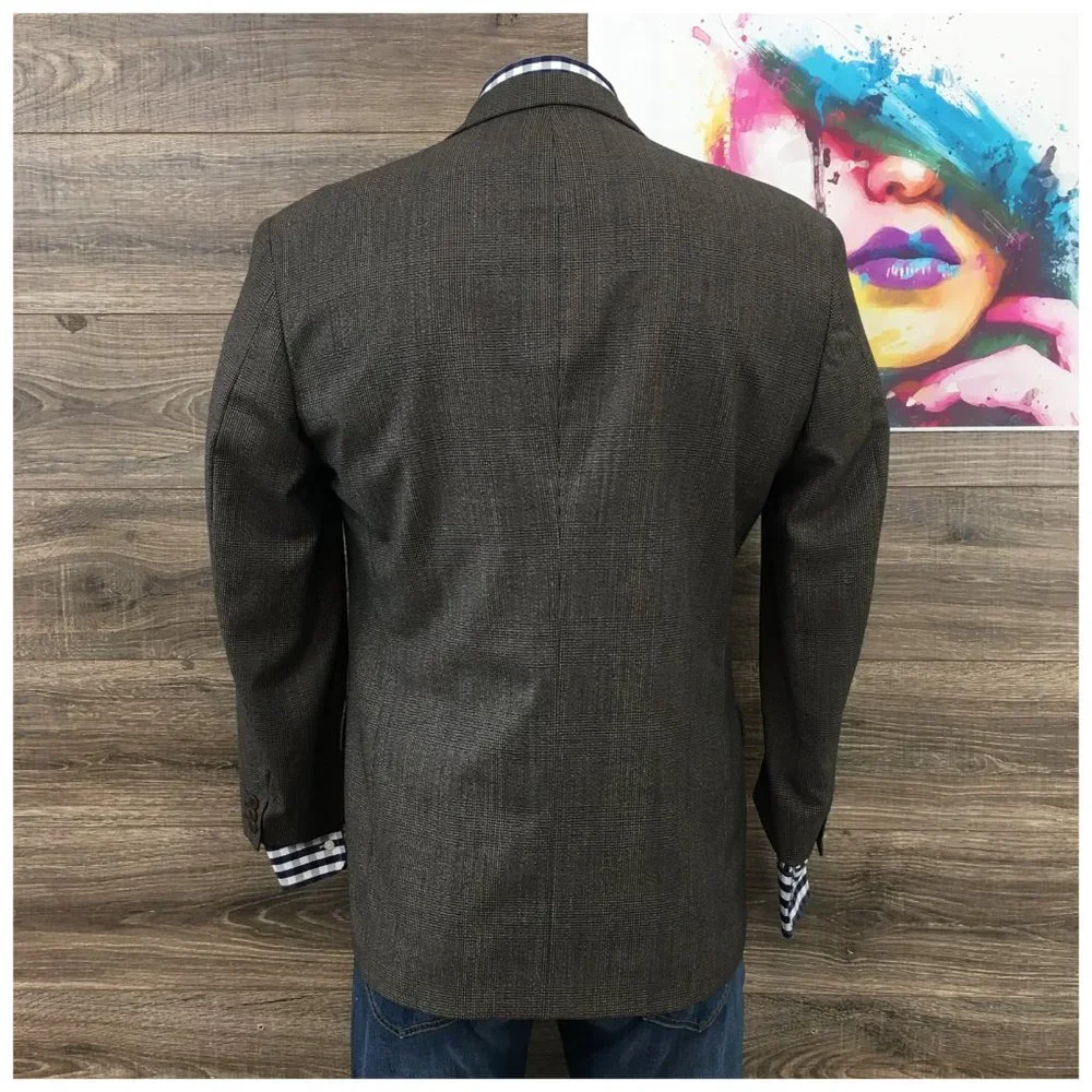 Vintage Lubiam LBM 911 Mens Blazer Sport Coat‎ Two Button Jacket Wool 42R Casual